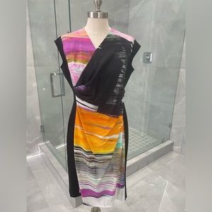 ESCADA MULTICOLORED SLEEVELESS DRESS EU SIZE 42